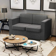 vidaXL Divano a 2 Posti Divanetto Sofa Salotto Sala in Stoffa Grigio Scuro - Arredi Casa