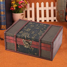 Custodia in Legno retrò Scatola portaoggetti in Legno Vintage Scatola portaoggetti per Gioielli con Libri di Grandi Dimensioni(1)