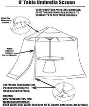 ZWWZ Portable Parasol Mosquito Net Cover Cover in Custodia in Maglia per Patio Deck - Escluding Ombrello e Fondazione MISU