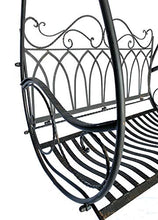 DanDiBo 1868 - Dondolo da giardino in metallo, 2 posti, stile vintage, in ferro battuto