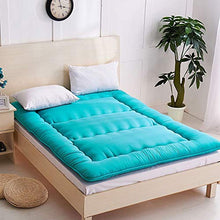 Futon Materasso Singolo Singolo, Dormitorio Studente,Materasso Futon Pavimento,Morbido e Traspirante Addensare Tatami Mat Sleep,Verde