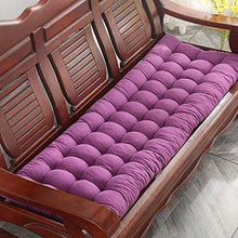 Julycoolmall, morbido cuscino per sedia a dondolo in legno, cuscino rettangolare per sedia a dondolo da giardino, in metallo o in legno (viola, 160 x 55 cm)