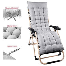 Cuscino Poltrona Sdraio Relax Cuscino Imbottito per Sedia a Sdraio Cuscino Panca 153x53x7cm (Grigio)