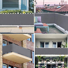 FANGJIE Tenda a Vela Rettangolare 80x1000cm Idrorepellente frangivento con Occhielli per Giardini e steccati Recinzione, Grigio Chiaro