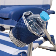 Rainbow Beach Chair, Sedia Pieghevole per Spiaggia, Giardino, Campeggio (2 unità, Strisce blu e bianche)