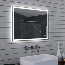 Lux Design specchio da bagno con dimmer, caldo e freddo bianco e interruttore touch 80 x 60 cm