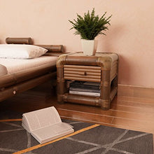 Festnight- Comodino/comodini Legno massello 45x45x40 cm in bambù Marrone Scuro