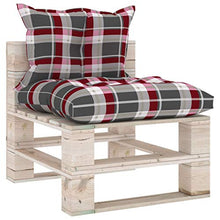 FAMIROSA Divano Centrale da Giardino Pallet con Cuscini in Legno di Pino-6081