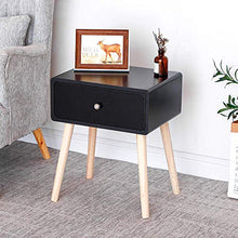 XHCP Comodino Comodino scandinavo Comodino per Camera da Letto/Soggiorno (Nero, 1)