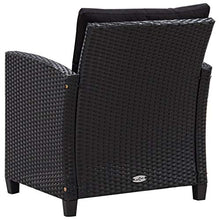 vidaXL Set Divani da Giardino 6 pz con Cuscini Salotto da Esterno Salottino per Patio Arredo da Esterni Arredamento Giardino in Polyrattan Nero