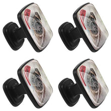 Santa Pug Pomelli per Porta Set di 4 Pomelli per Mobili Manopole per Cassetti Cucina Armadio Vetro