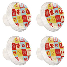 Set di 4 pomelli in cristallo per armadietti e cassetti, con design multiplo per cassettiere, armadi, comodini, libreria, stile retrò, calendario dell'avvento