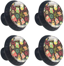 Gufo Acquerello Pomelli per Porta Set di 4 Pomelli per Mobili Manopole per Cassetti Cucina Armadio Vetro