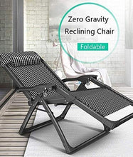 FACAZ Sedie da Giardino reclinabili Lettini da Sole Neri Lettino reclinabile Regolabile Sedia a Sdraio Pieghevole a gravit脿 Zero, Supporto 200 kg Metallo