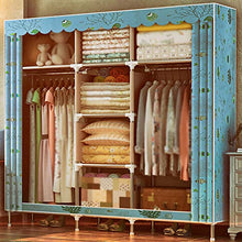 Armadio Combinato, Semplice Armadio Doppio per Uso Domestico di Grande capacità, Forte Carico, 165 × 168 × 46 Cm