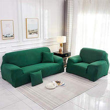 Surwin Copridivano Elasticizzato 1 2 3 4 Posti, Moda Stampa Elastico Universale Copridivani con Braccioli Fodera per Divano Antiscivolo Sofa Protettore (Verde,3 posti - 190-230cm) - Arredi Casa