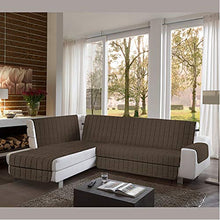 la biancheria di casa Simplicity Plus Angle Copri Salva Divano per divani ad Angolo (195 cm, Marrone)