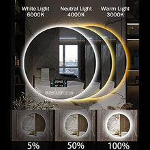 Specchio Bagno a LED con Dimmer, Funzione Anti-Appannamento E Bluetooth, Φ ： 50 cm, 60 cm, 70 cm, 80 cm