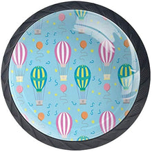 Modello delle mongolfiere rosa verde Pomelli per Porta Set di 4 Pomelli per Mobili Manopole per Cassetti Cucina Armadio Vetro