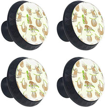 Bradipo Sul Giallo Pomelli per Porta Set di 4 Pomelli per Mobili Manopole per Cassetti Cucina Armadio Vetro
