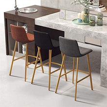 YS Sedia Stile Moderno Bancone Cucina Colazione Gambe in Metallo Sedile in Ecopelle Sgabello da Bar,65 cm,65 cm