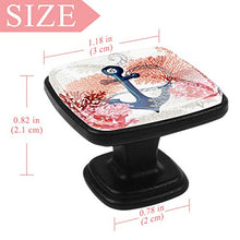 Anchor coral Pomelli per Porta Set di 4 Pomelli per Mobili Manopole per Cassetti Cucina Armadio Vetro