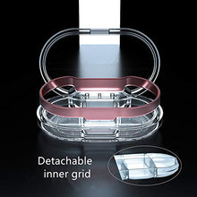 REOOHOUSE Organizer portatile per pillole, scatola portatile per pillole di vitamine per medicinali da viaggio, materiale Tritan senza BPA(Rosa)