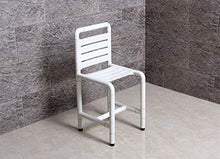 MGMDIAN Con Schienale, Antibatterico di Sicurezza, Sedia da Bagno, Sgabello da Bagno, Sedia da Bagno, Sgabello da Bagno Senza Barriere Accessori da Bagno (Color : White)