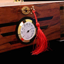SCDZS Vetro Igrometro e umidificatore Rettangolare - Desktop Cigar Humidor Superiore di Vetro Cigar Box di stoccaggio