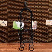 PZW Scaffale da Vino in Metallo Semplice e Creativo con 3 Ripiani da Appoggio Nero per Ripiani e Ripiani