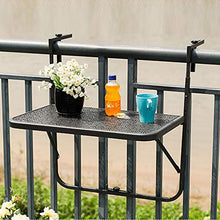JYXJJKK Tavolo pieghevole Ringhiera del balcone Hanging Tavolo a parete Bar Table casa Ferro battuto Hanging Fiore basamento del tempo libero piccola Tea Table Table Learning (Color : White)