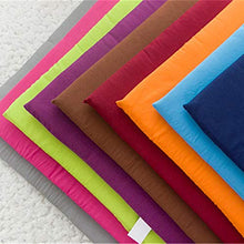 LucaSng - Set di 4 cuscini per sedia, 40 x 40 x 2,5 cm, con fiocco di fissaggio, per interni ed esterni (blu)