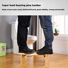 Sgabello per WC in legno massiccio, antiscivolo, multifunzionale, con poggiapiedi per WC e WC