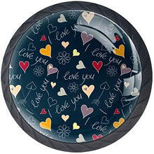 Il cuore e la camomilla astratti fioriscono nei colori gialli e rosa rossi Pomelli per Porta Set di 4 Pomelli per Mobili Manopole per Cassetti Cucina Armadio Vetro
