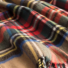 Baroni Home Plaid in Misto Cotone, Plaid Divano Scozzese Cammello, Coperta Made in Italy 130x170 cm