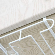 qwess Doorback Bicchiere di Vino Rack Alto Striato Rack Ferro Appeso Vino Vino Bicchiere Rack
