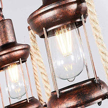 N/Z Home Equipment 3 Lanterns Nostalgic Style Tree Branch Hanging Light Rail + Resin Restaurant Height Adjustable Kitchen Loft Bar Restaurant Easy to Tall