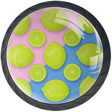 Lime Lemon Fruit Pattern Blu Rosa Pomelli per Porta Set di 4 Pomelli per Mobili Manopole per Cassetti Cucina Armadio Vetro