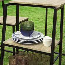 SoBuy Set Tavolo e sedie da Bar,Penisola Cucina Mobile, Altezza: 100 cm, OGT16-N