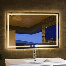 HL illuminato specchio bagno intelligente LED deappannamento interruttore touch 60 * 80cm-WhiteA
