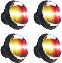 Musica incandescente astratta Pomelli per Porta Set di 4 Pomelli per Mobili Manopole per Cassetti Cucina Armadio Vetro