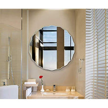 ZCY Specchio da Bagno Specchio da Parete Senza Cornice con Bordo Ondulato, Grande e Semplice, con Retro in Argento, Spessore 5 mm - Specchi Specchio da Barba Specchio ingranditore Spec