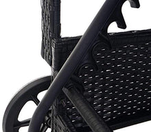 Mendler Lettino Regolabile da Esterno Carrara Alluminio polyrattan Antracite con Cuscino Grigio