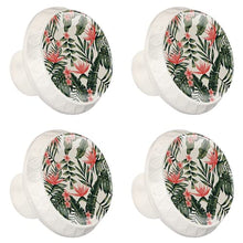 Maniglie per cassetti Manopole per cassetti Manopole rotonde Confezione da 4 per armadietto, cassetti, cassettiere, cassettiere ecc. Palme E Uccelli Floreali