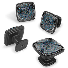 Mandala vector art Pomelli per Porta Set di 4 Pomelli per Mobili Manopole per Cassetti Cucina Armadio Vetro