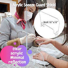 ZXLIFE@@ Schermo di Protezione in Plastica Acrilica Trasparente, Protezione da Starnuto per Bancone, Schermo Protettivo da Scrivania per Call Center, Biblioteche, Aule, 40x40 Cm