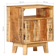 vidaXL Comodino 40x30x50 cm in Legno di Mango Grezzo