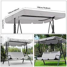 Yagosodee Copertura per Mobili da Giardino Copertura Protettiva per Mobili da Esterno Patio Impermeabile Copertura per Altalena (Grigio)
