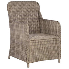 SKM Set da Pranzo da Giardino 11 pz in Polyrattan