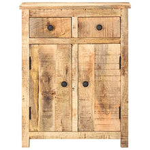 vidaXL Legno Massello di Mango Grezzo Credenza Madia Mobile Basso Armadio Armadietto Mobili Arredo Arredamento Cassapanca Portaoggetti 59x35x75 cm